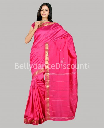 Sari fucsia para danza Bollywood 
