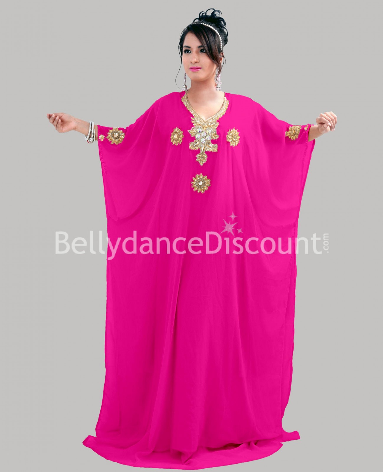 Robe orientale Khaliji rose