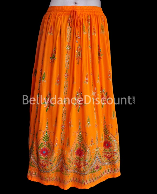 Jupe de danse indienne orange