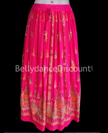 Falda rosa para danza de la India