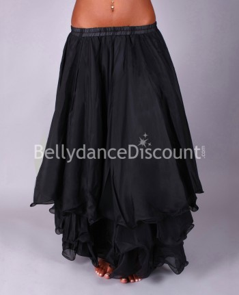 Black belly dance skirt with lining