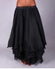 Black belly dance skirt with lining
