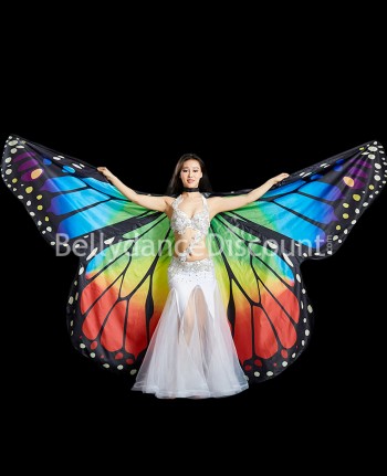 Ali di Iside farfalla di danza del ventre multicolori