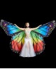 Ali di Iside farfalla di danza del ventre multicolori