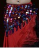 Foulard filet de danse orientale multicolore à pastilles