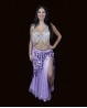 Bellydance scarf light purple with sequins