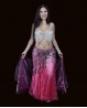 Fular plateado en escamas para Danza Oriental