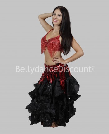 Bellydance scarf red with...