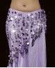 Bellydance scarf light purple with sequins