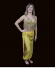 Sarouel jaune de danse orientale à fentes