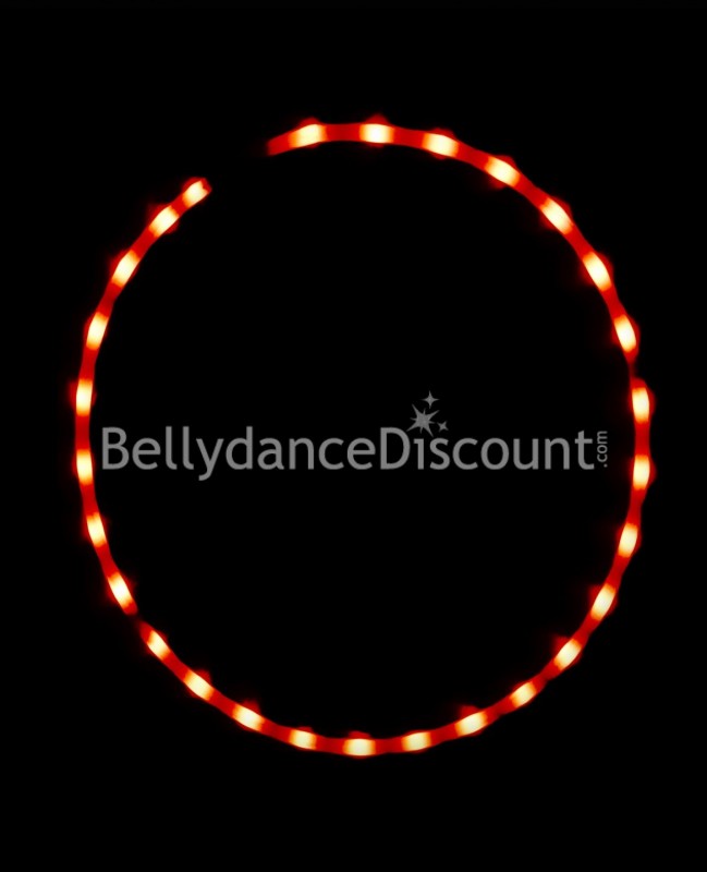 Lighted belly dance hoop red