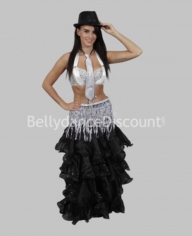 Chapeau noir à paillettes