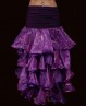 Jupe violette de danse orientale organza et volants