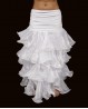 Bellydance skirt white organza and ruffles