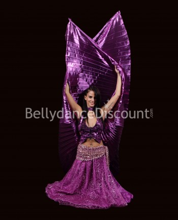Ailes d’Isis de danse orientale opaques violet