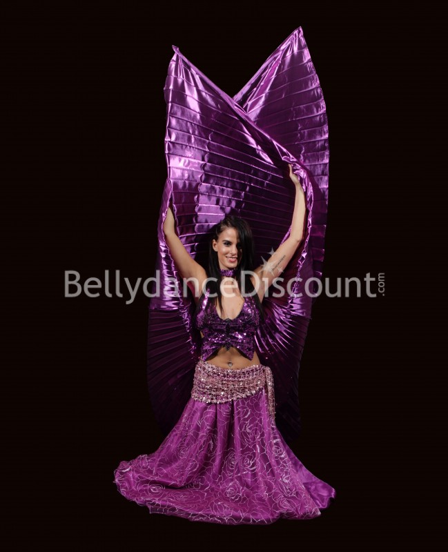 Ailes d’Isis de danse orientale opaques violet