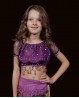 Top violeta de Danza Oriental con perlas para niña