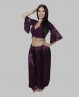 Pantalones violeta en satén para danza orien​tal y Bollywood