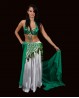 "Butterfly" green Bellydance bra