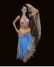Sujetador “mariposa” naranja para danza oriental