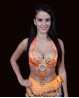 Sujetador “mariposa” naranja para danza oriental