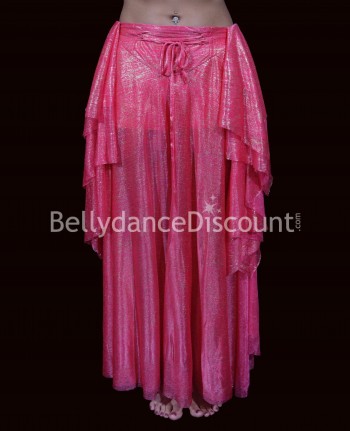 Bellydance skirt fuchsia and gold
