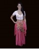 Bellydance skirt fuchsia and gold