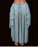 Bellydance skirt light blue and gold