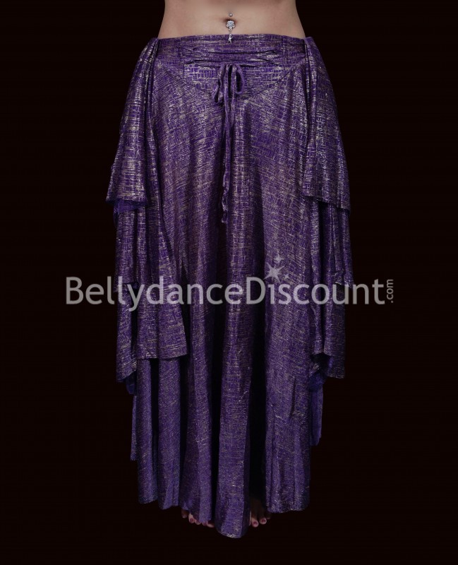 Bellydance skirt purple and gold