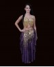 Rock für den orientalischen Tanz in Violett und Gold