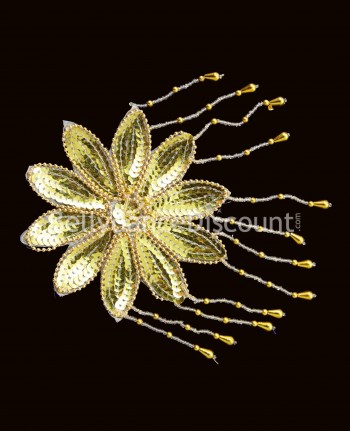Blume in Gold zum aufnähen