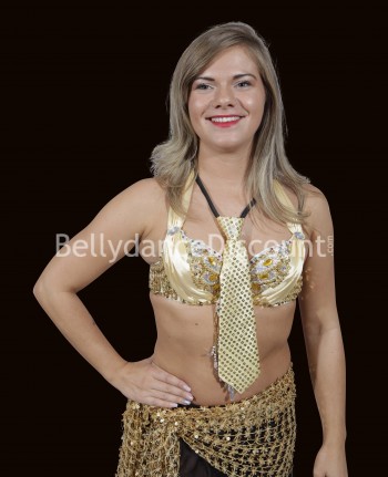 Tie gold with glitter