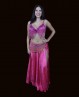 Bellydance skirt pink tulle, satin and glitters
