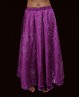 Jupe violette de danse orientale tulle, satin et paillettes