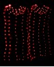 Eventails rouges lumineux de danse orientale pure soie et LED