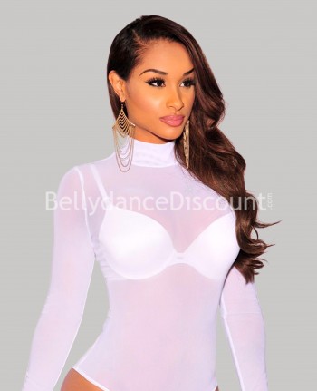 Transparent white dance body