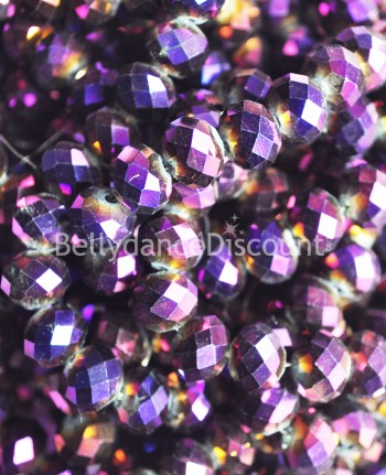 Lotto di 50 grosse perle da cucire color violetto