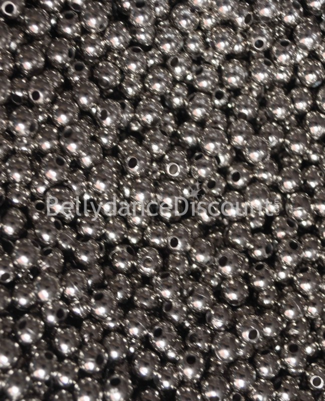 Lote de 100 perlas plateadas para costura