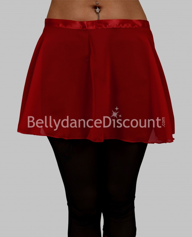 Jupette de danse bordeaux en mousseline