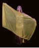 Shiny yellow rectangular Bellydance Veil