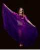 Velo rectangular violeta brillante para danza oriental