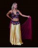 Voile rectangulaire de danse orientale scintillant fuchsia