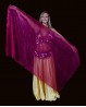 Shiny pink rectangular Bellydance Veil
