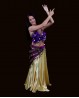 Oberteil für den orientalischen Tanz in Violett mit Pastillen