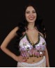 Bellydance top white with dots