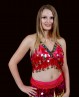 Haut de danse orientale rose à pastilles