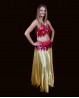 Top fucsia para danza oriental en escamas