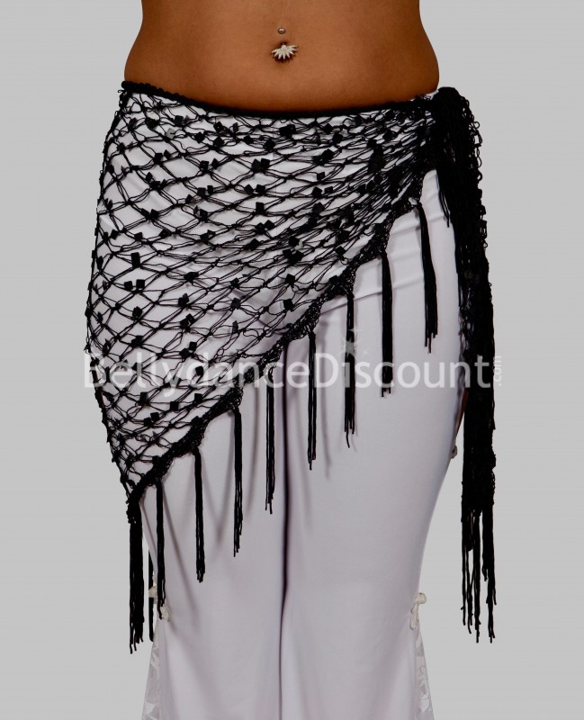 Black fishnet Bellydance belt