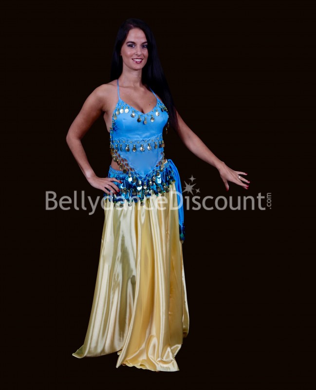 Light blue covering belly dance top