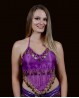 Top couvrant de danse orientale violet et or
